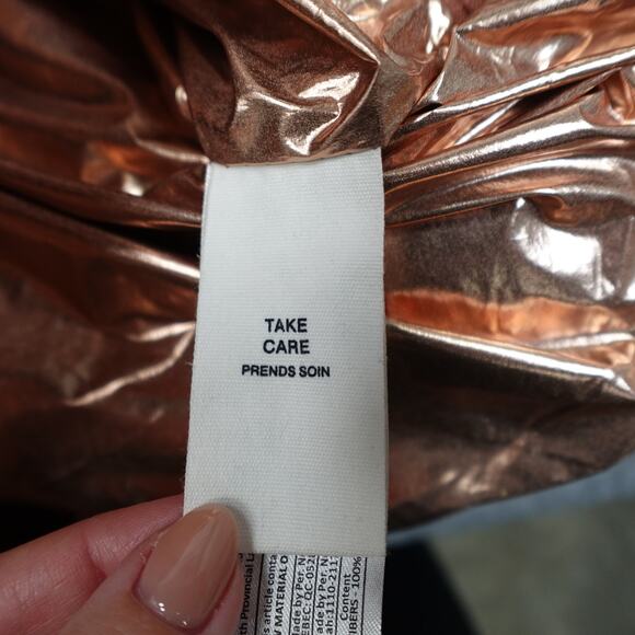 Avec Les Filles Coat Womens Extra Large Puffer Down Fill Copper Long Hooded - Picture 6 of 14